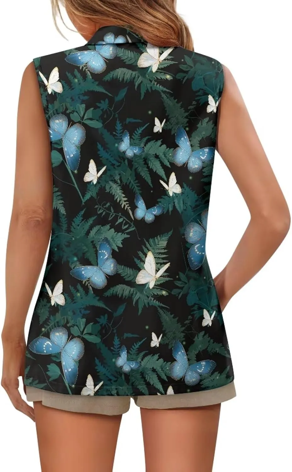 2025 Spring Summer Sleeveless Vest Blazer for Women Fashion Casual Open Front Work Office Tops One Button