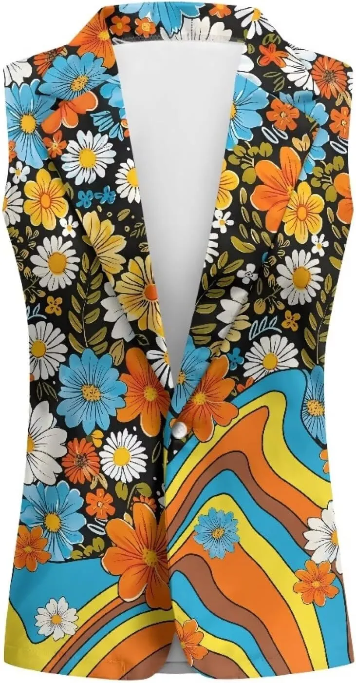 2025 Spring Summer Sleeveless Vest Blazer for Women Fashion Casual Open Front Work Office Tops One Button