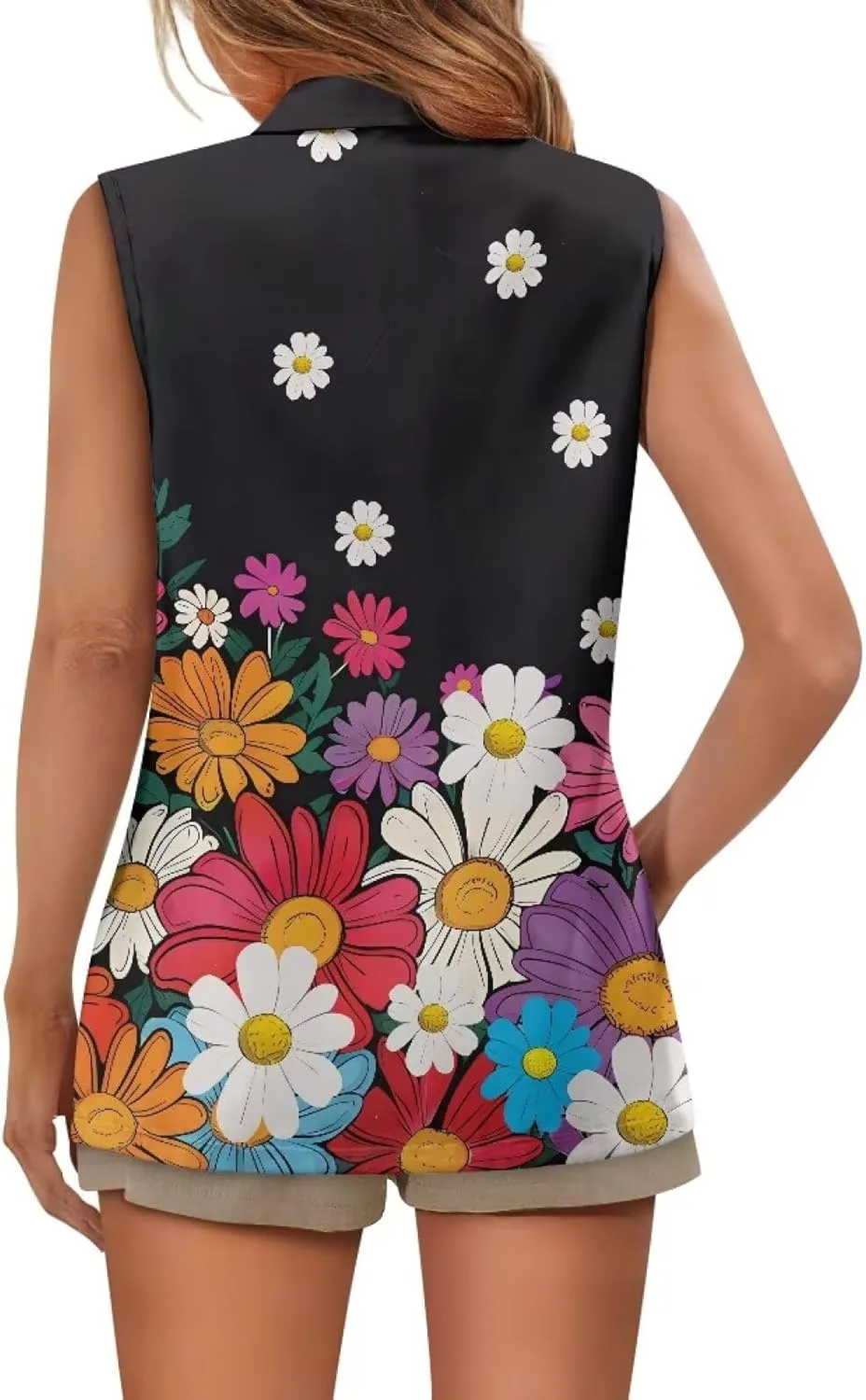 2025 Spring Summer Sleeveless Vest Blazer for Women Fashion Casual Open Front Work Office Tops One Button