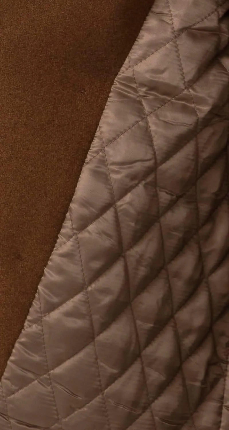 Ababalaya Wool Blend Pea Coat Winter Trench Coat with Belt Thick Cotton Lined Overcoats