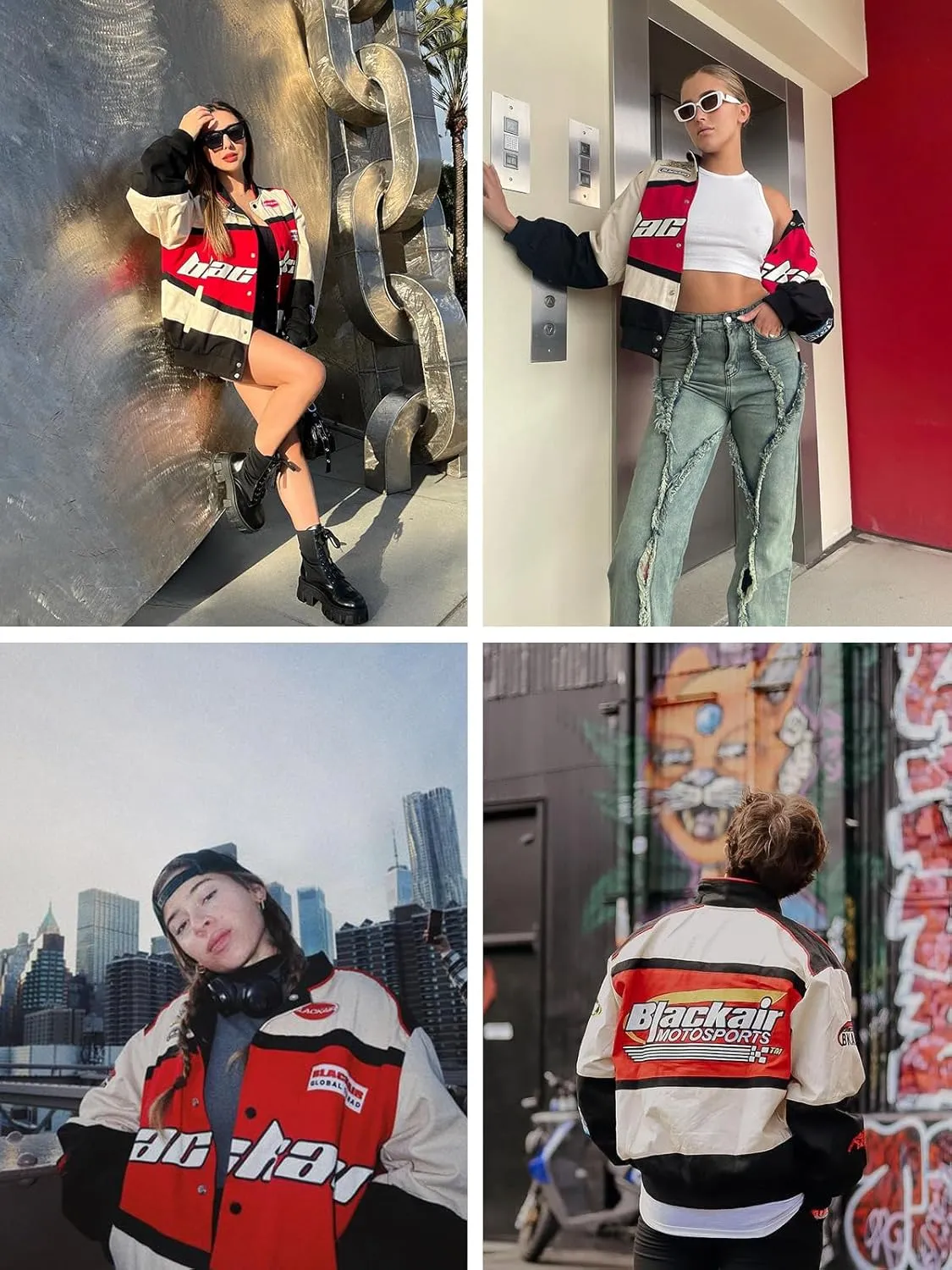 Aelfric Eden Men's Motorcycle Jacket Blackair Moto Varsity Baseball Jacket Women Vintage Coats
