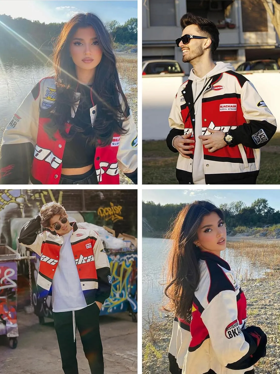 Aelfric Eden Men's Motorcycle Jacket Blackair Moto Varsity Baseball Jacket Women Vintage Coats