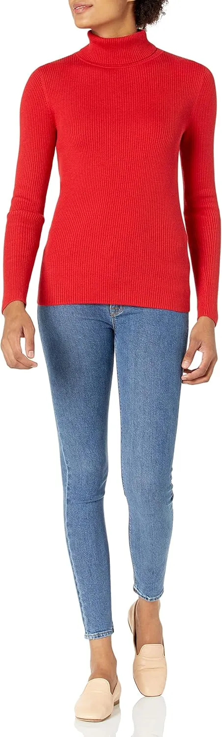 Amazon Essentials Women's Slim-Fit Lightweight Long-Sleeve Turtleneck Sweater