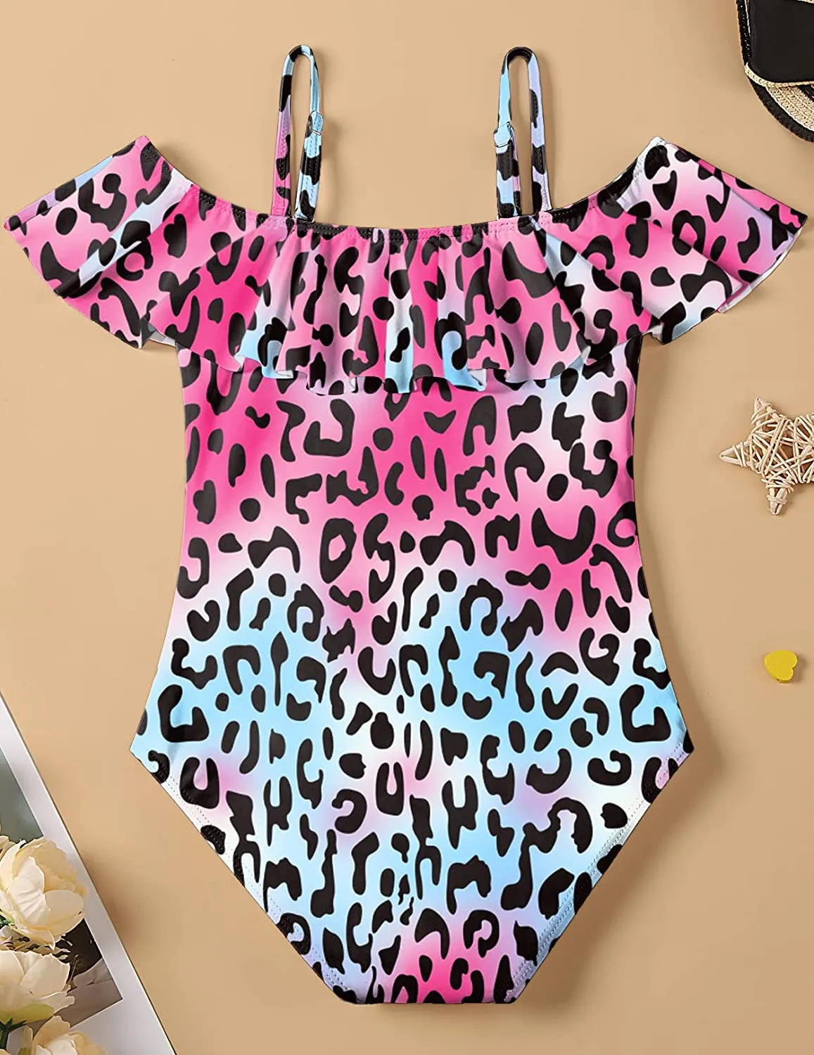 Arshiner Girls Swimsuit One Piece Printed Bathing Suits