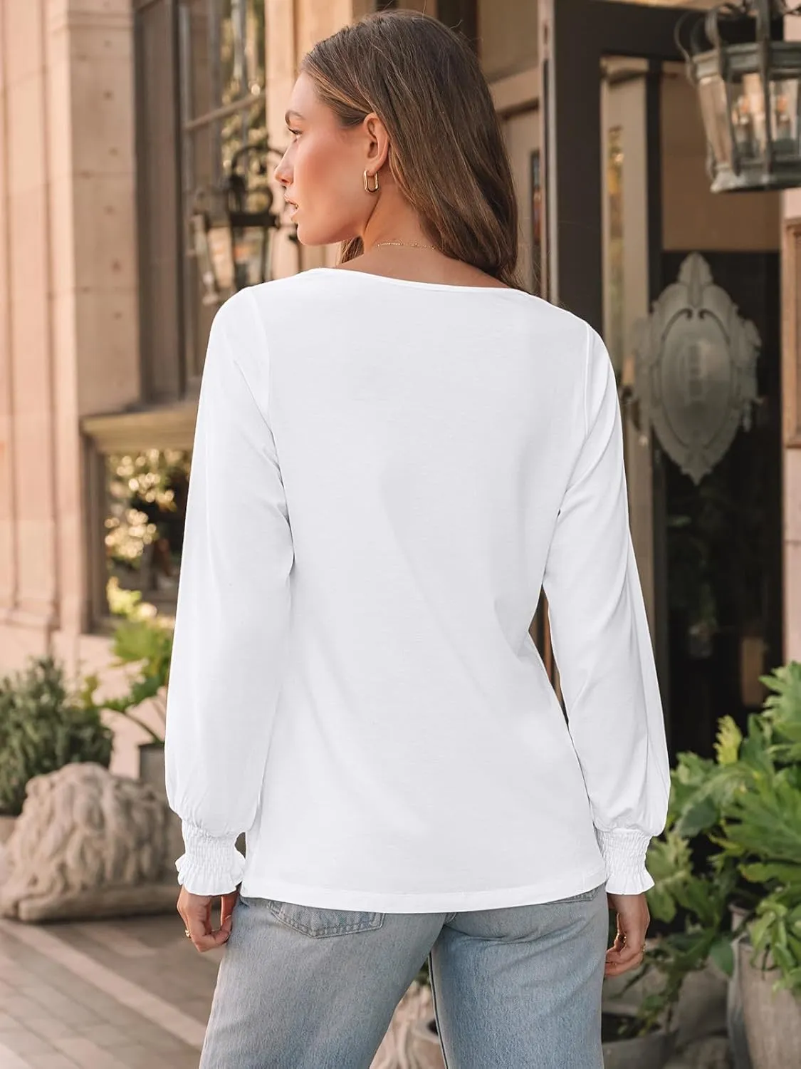 AUTOMET Womens Fall Fashion Long Sleeve Shirts Dressy Casual Pleated Basic Trendy Tops Winter Clothes 2025