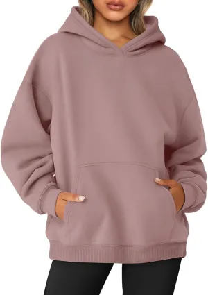 AUTOMET Womens Oversized Sweatshirts Fleece Hoodies Long Sleeve Shirts Pullover Fall Outfits 2025 with Pocket