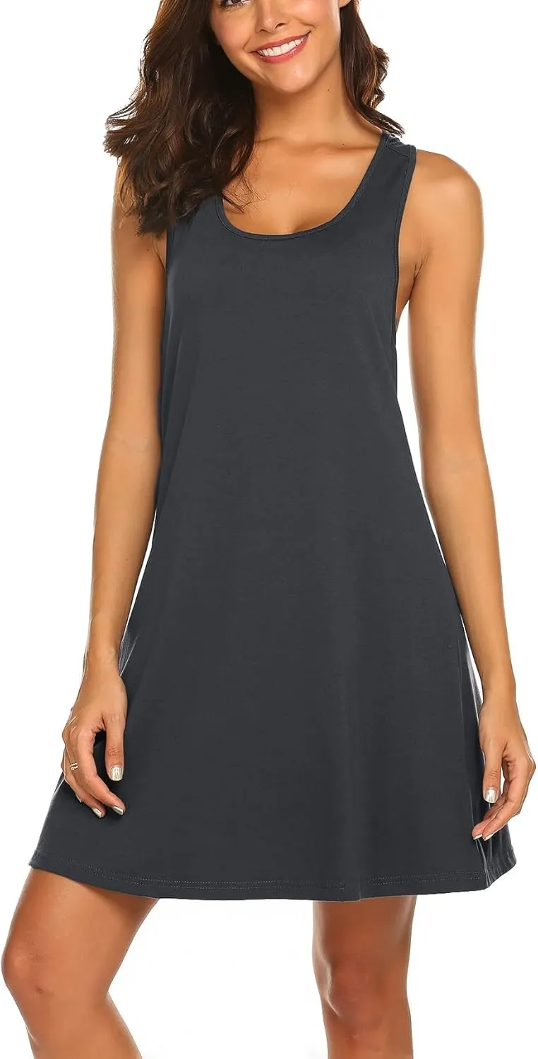 Avidlove Sleepwear for Women Tank Nightgown Chemise Racerback Sleeveless Sleep Dress