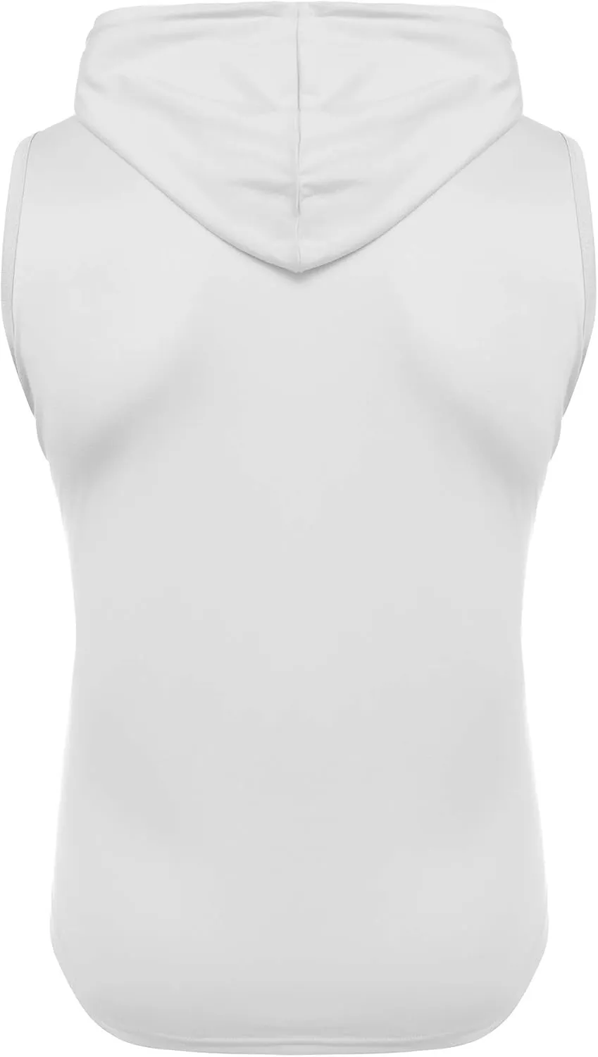 Babioboa Men's Workout Hooded Tank Tops Sleeveless Gym Hoodies Bodybuilding Muscle Shirts