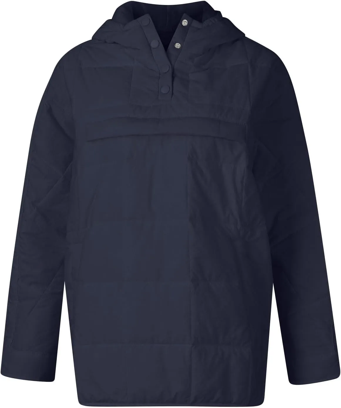 Basysin Pullover Puffer Bomber Jacket Quilted Jackets for Women Lightweight Long Sleeve Button Down Warm Coat with Pockets