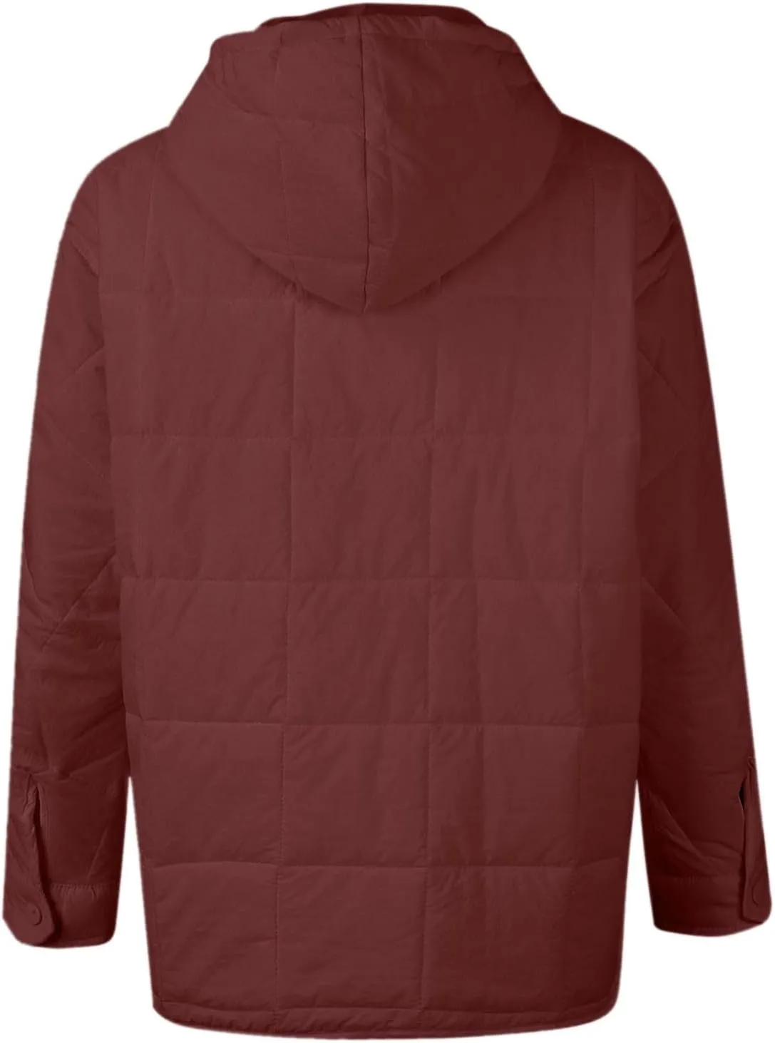 Basysin Pullover Puffer Bomber Jacket Quilted Jackets for Women Lightweight Long Sleeve Button Down Warm Coat with Pockets