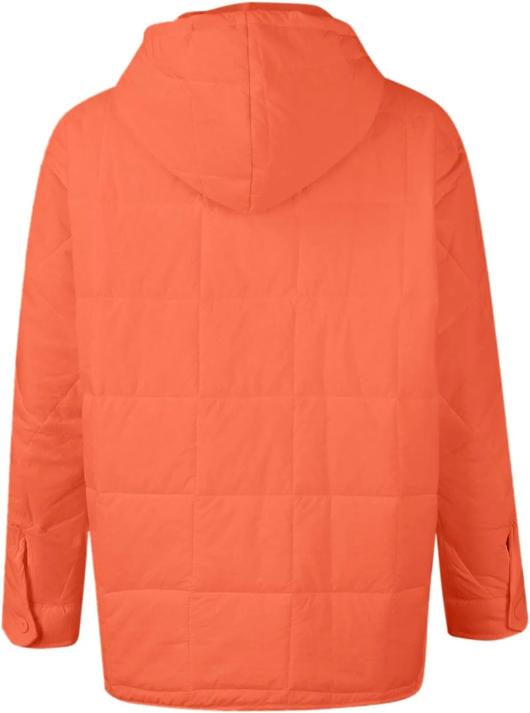 Basysin Pullover Puffer Bomber Jacket Quilted Jackets for Women Lightweight Long Sleeve Button Down Warm Coat with Pockets