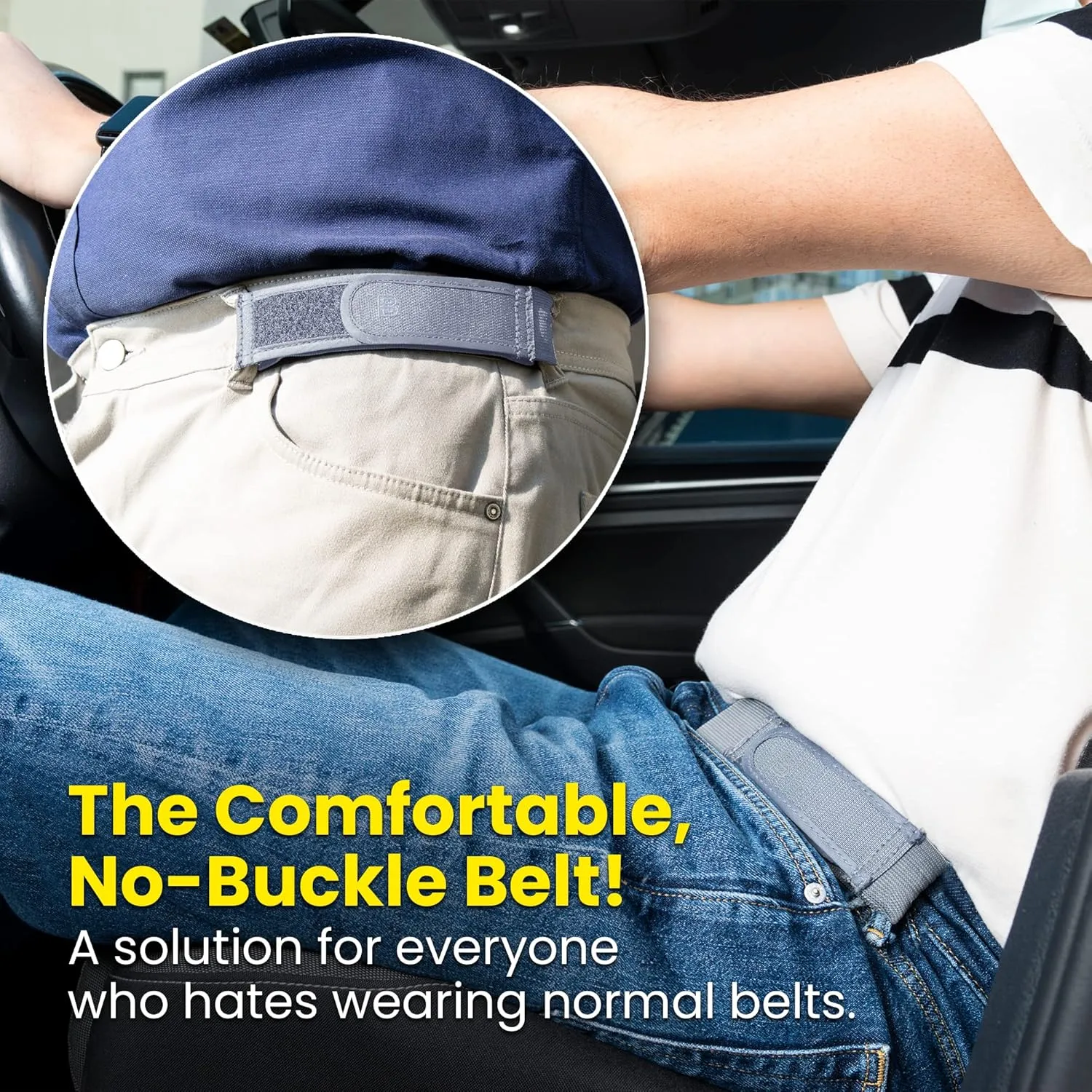 BeltBro Titan No Buckle Elastic Belt For Men  Fits 1.5 Inch Belt Loops, Comfortable and Easy To Use