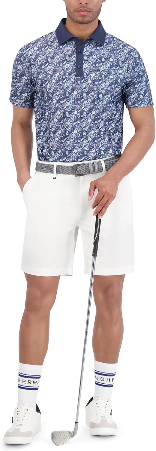Ben Sherman Men's Performance Golf Polo Stretch, Extra Soft Fabric, Moisture-Wicking, Odor Resistant