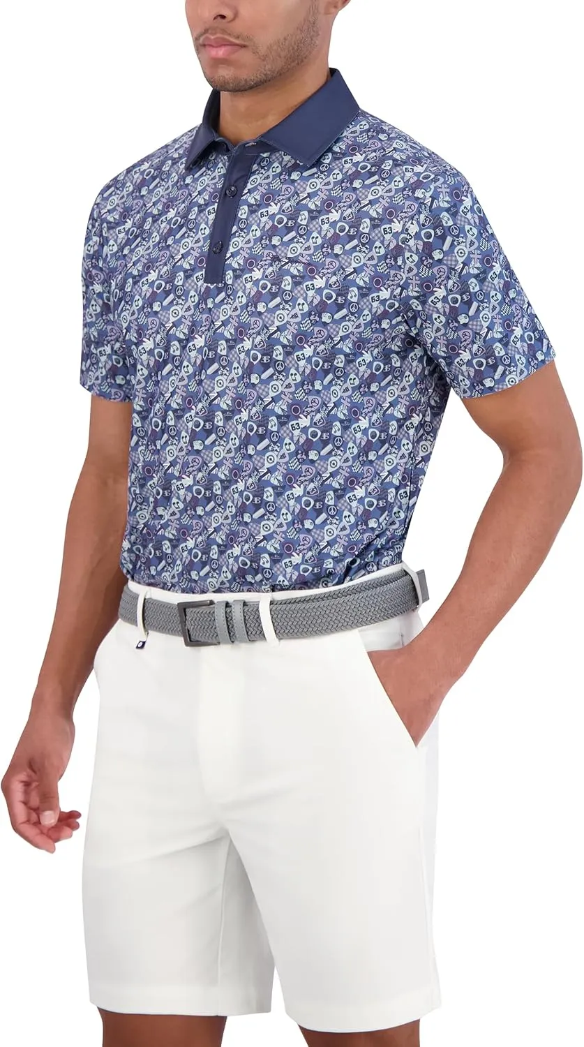 Ben Sherman Men's Performance Golf Polo Stretch, Extra Soft Fabric, Moisture-Wicking, Odor Resistant