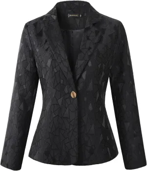 Beninos Womens 3/4 Sleeve Lightweight Office Work Suit Jacket Blazer