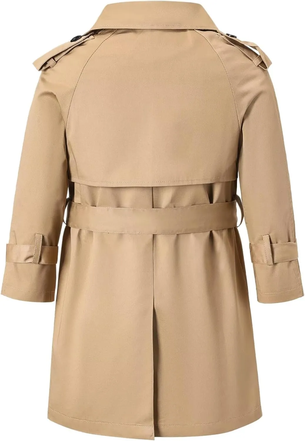Betusline Boys Waterproof Trench Coat Double Breasted Classic Belted Outwear Jacket Dress Coats