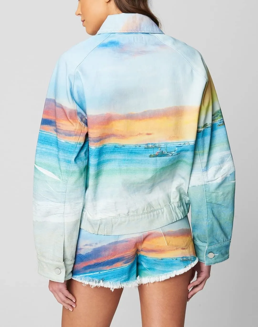 [BLANKNYC] womens Luxury Clothing Denim Trucker Jacket