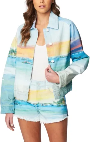 [BLANKNYC] womens Luxury Clothing Denim Trucker Jacket