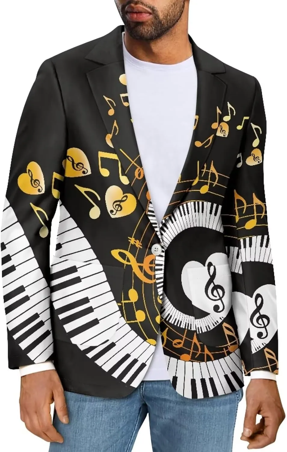 Blazer for Men Regular Fit Suit Coats Breathable with Pocket Formal Dress Jacket Suitable for Festival Events