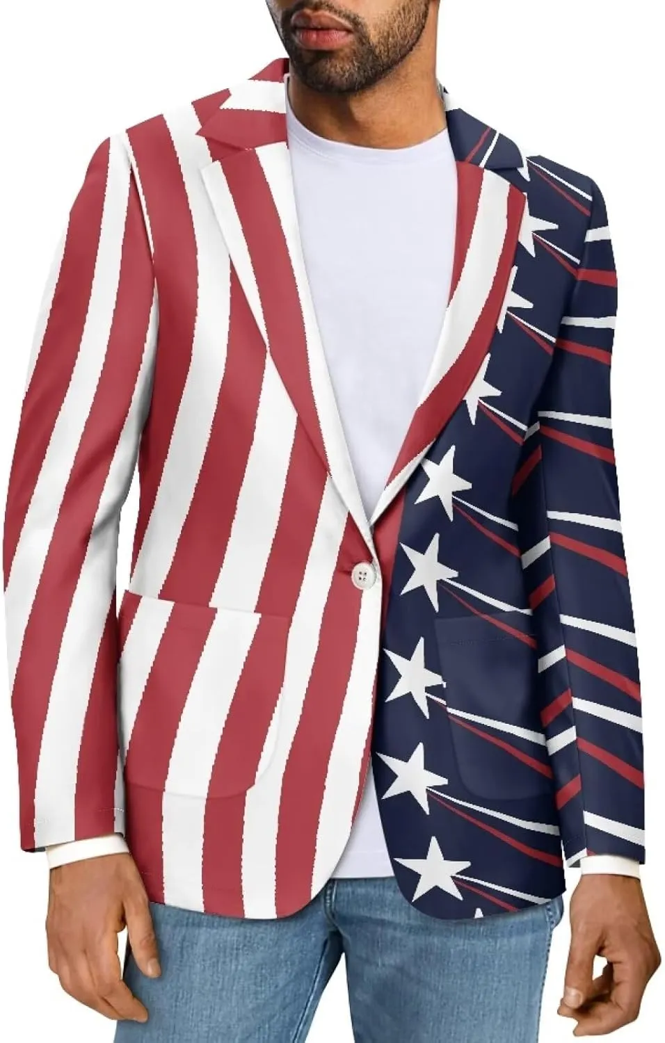 Blazer for Men Regular Fit Suit Coats Breathable with Pocket Formal Dress Jacket Suitable for Festival Events