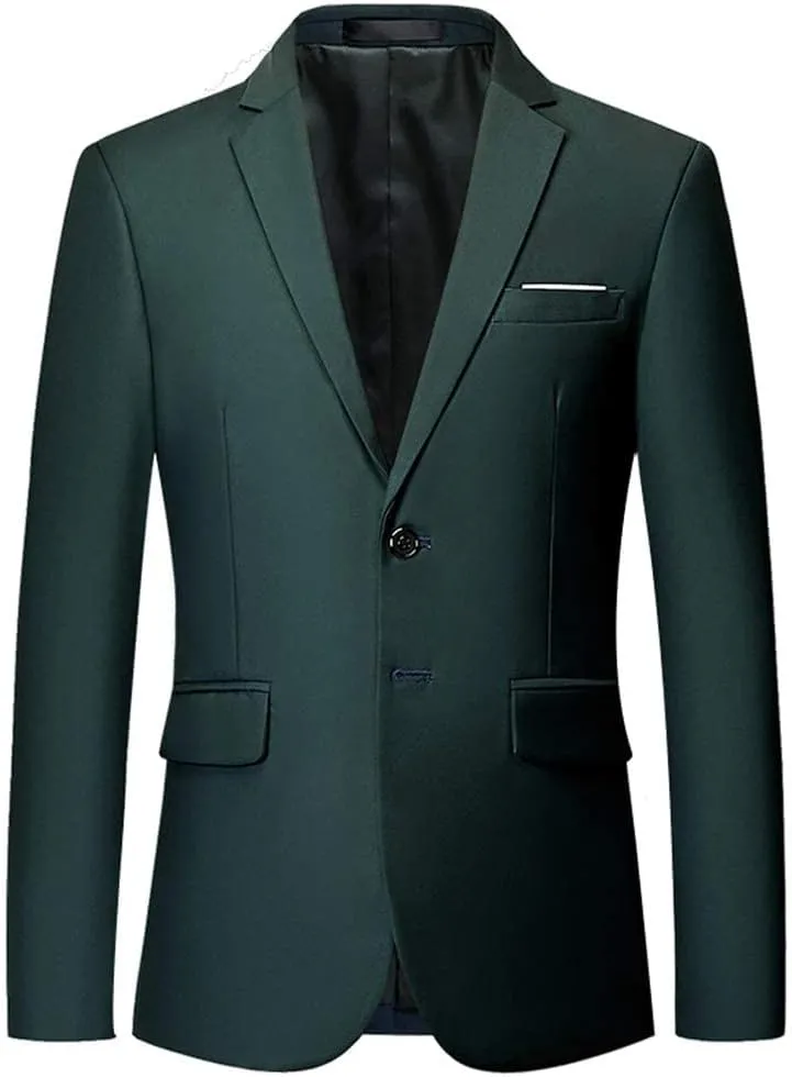 Blazer for Men Slim Fit Suit Jacket Sport Coats Formal Dress Jacket 2 Button