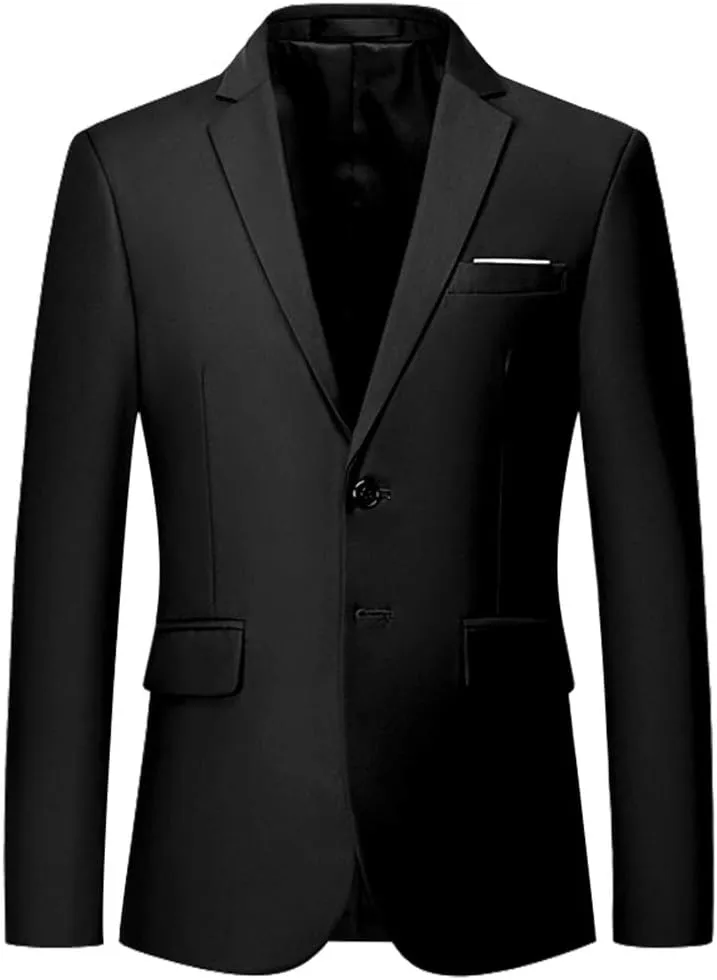 Blazer for Men Slim Fit Suit Jacket Sport Coats Formal Dress Jacket 2 Button