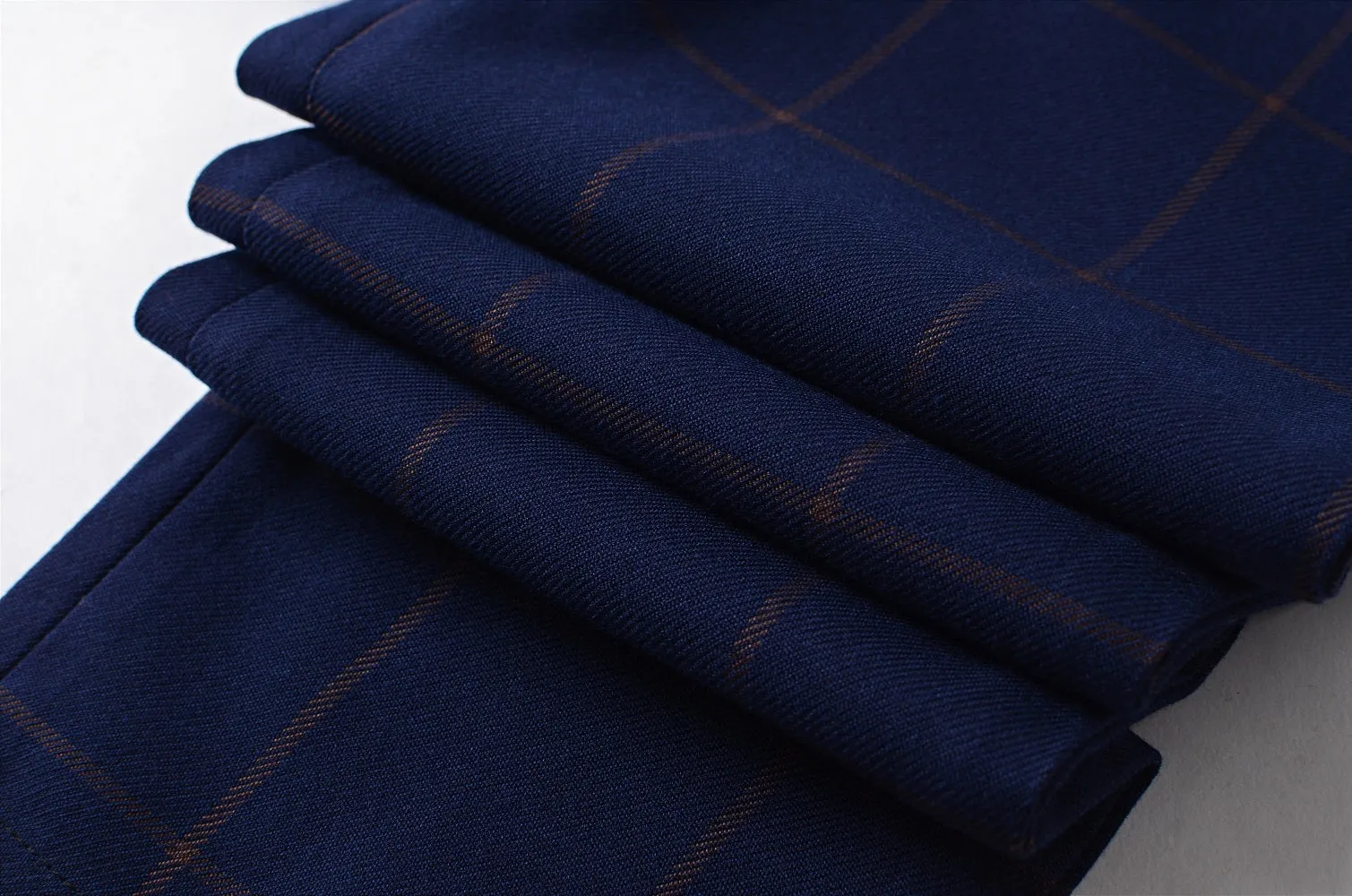 Blue Plaid Elegant Formal 4 Piece Boys Suits With Jacket Pants Shirt Tie