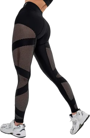 Bona Fide Premium Quality Mesh Leggings for Women with Unique Design - Comfortable Womens Workout Leggings for Gym, Yoga