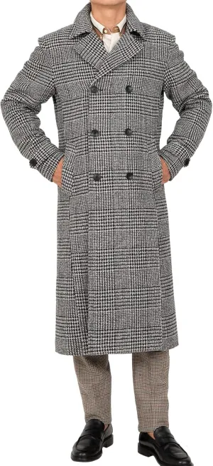 Bonnorth Men's Premium Wool Blend Full Length Trench Coat Winter Double Breasted Notch Lapel Pea Coats