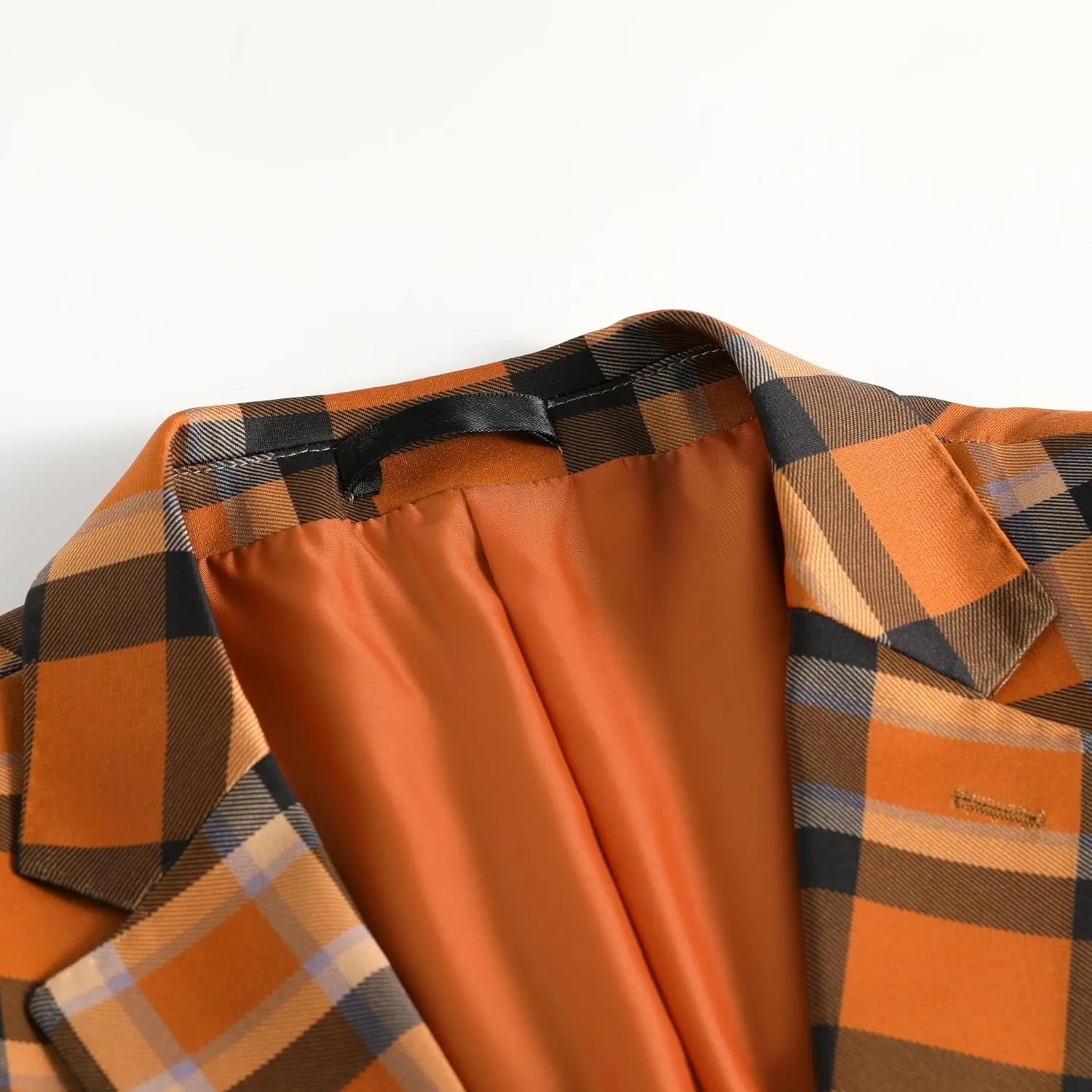 Boyland Men's Casual Suit Blazer Jackets Lightweight One Button Sport Coats Plaid Blazer