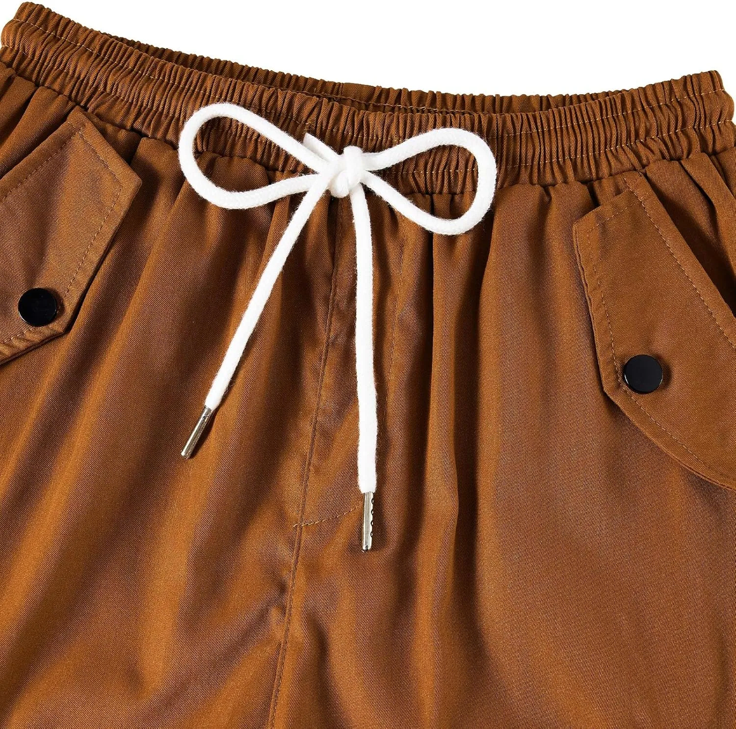 Boys Cargo Pants Wide Leg Pants Teen Kids Drawstring Straight Trousers with Pockets Size 7-14