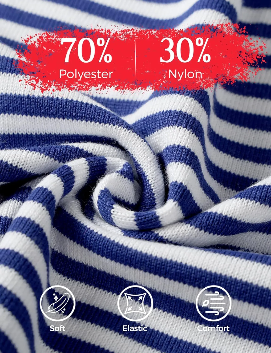 Buauty Womens Long Sleeve Crewneck Knitted Striped Sweaters Casual Color Block Drop Shoulder Pullover Trendy Tops