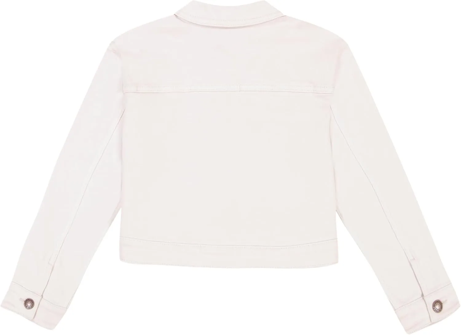 Calvin Klein Girls' Basic Jean Jacket, Stretch Denim with Button Closure, Casual Style
