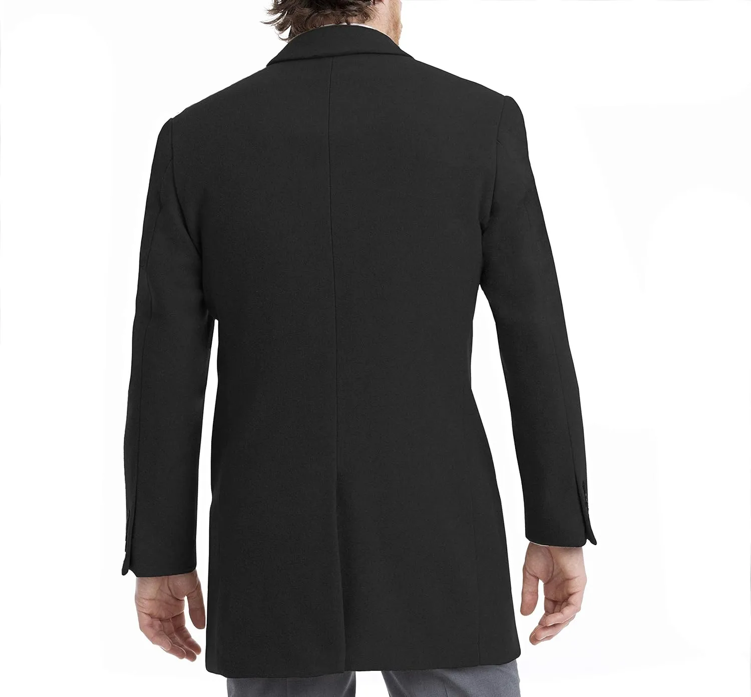 Calvin Klein Men's Slim Fit Wool Blend Overcoat Jacket