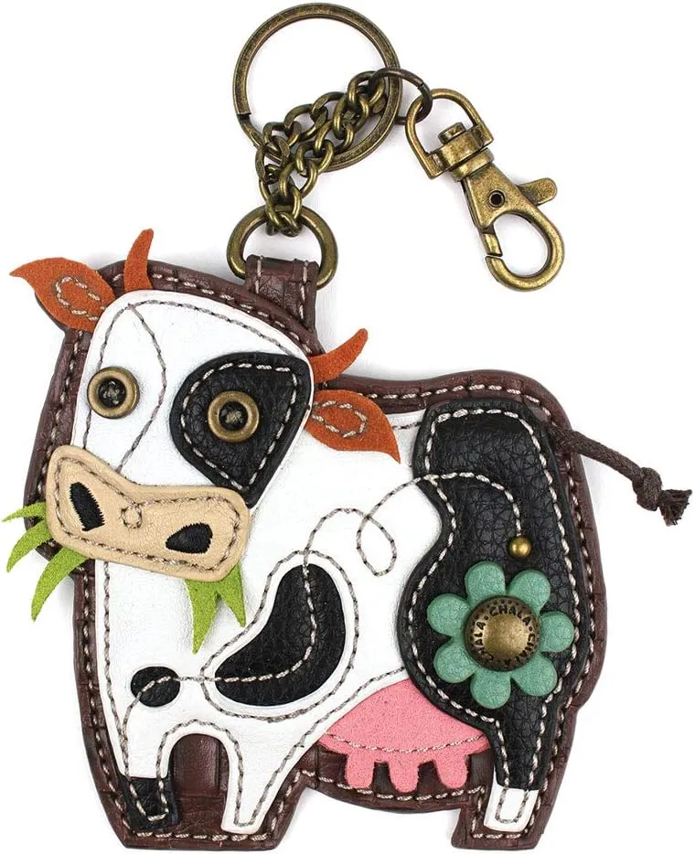 Chala Handbags, Casual Style, Soft, Large Shoulder or Crossbody Purse with Keyfob - Navy Blue