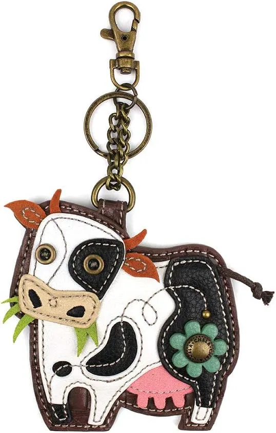 Chala Handbags, Casual Style, Soft, Large Shoulder or Crossbody Purse with Keyfob - Navy Blue
