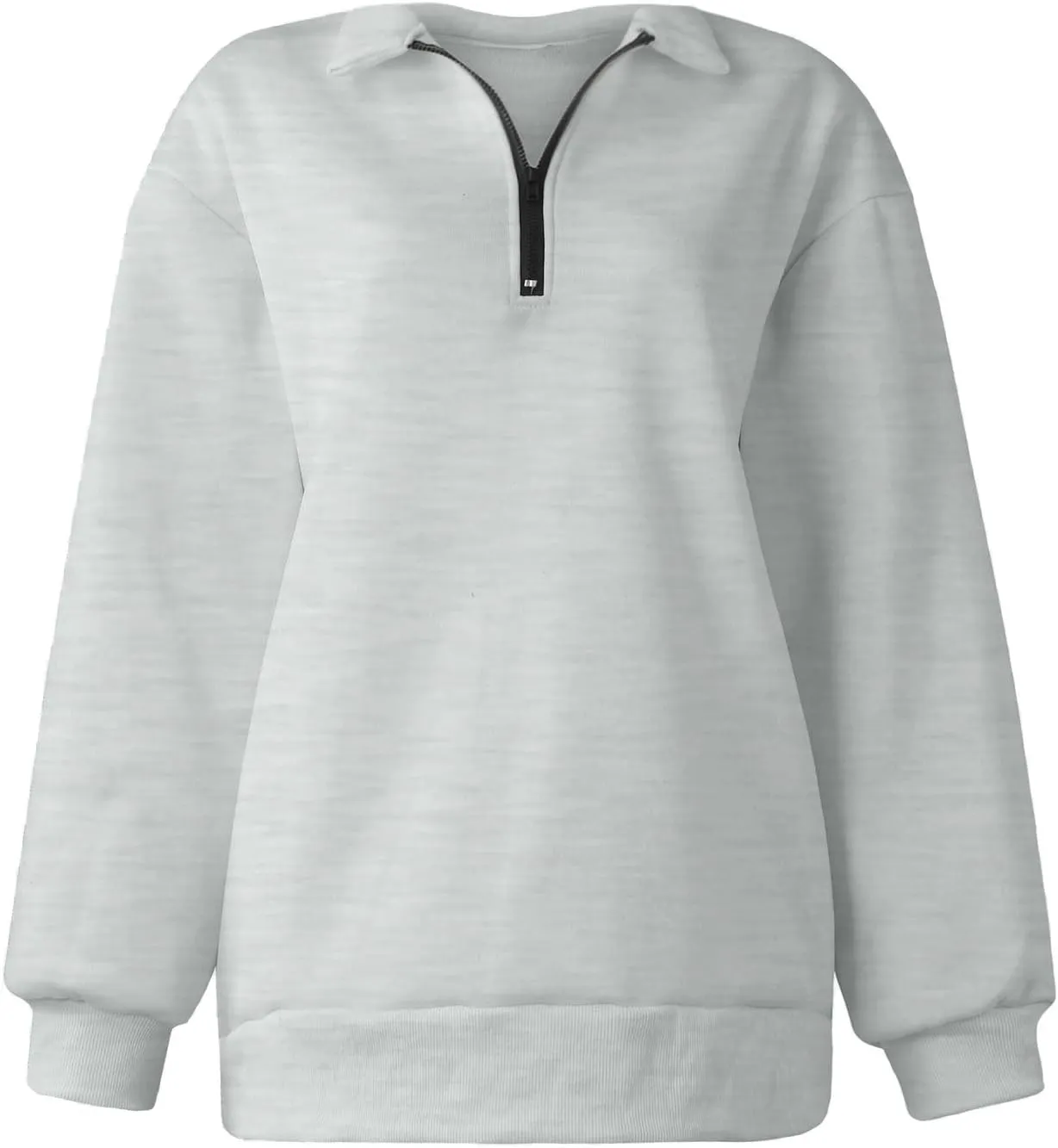 ChicCrate Sweatshirt for Women Casual Zipper Neck Tops Fashion Oversized Sweatshirt Long Sleeve Workout Pullover