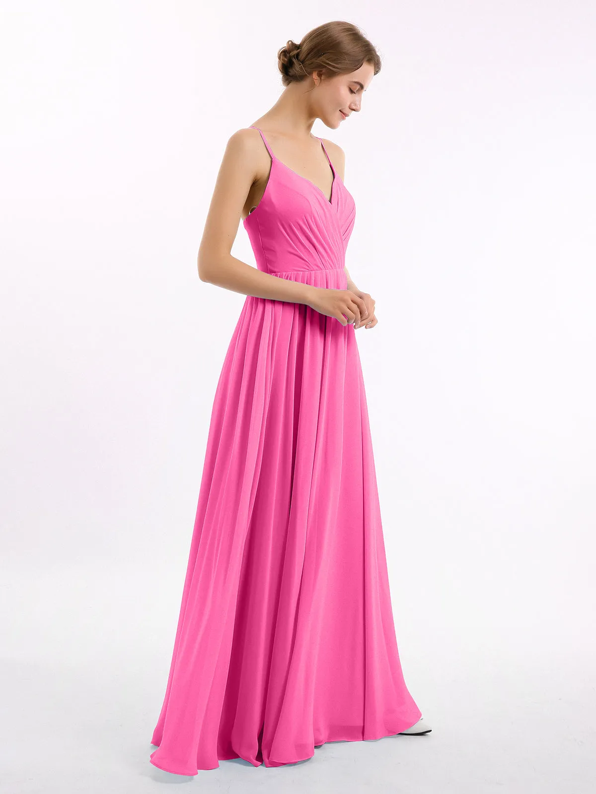 Chiffon Bridesmaid Dresses with Spaghetti Straps-Azalea Plus Size