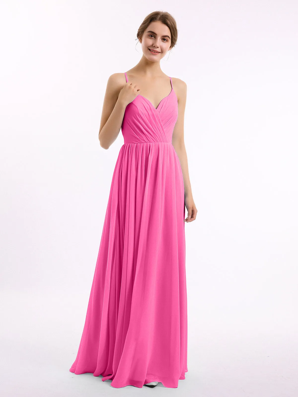 Chiffon Bridesmaid Dresses with Spaghetti Straps-Azalea Plus Size
