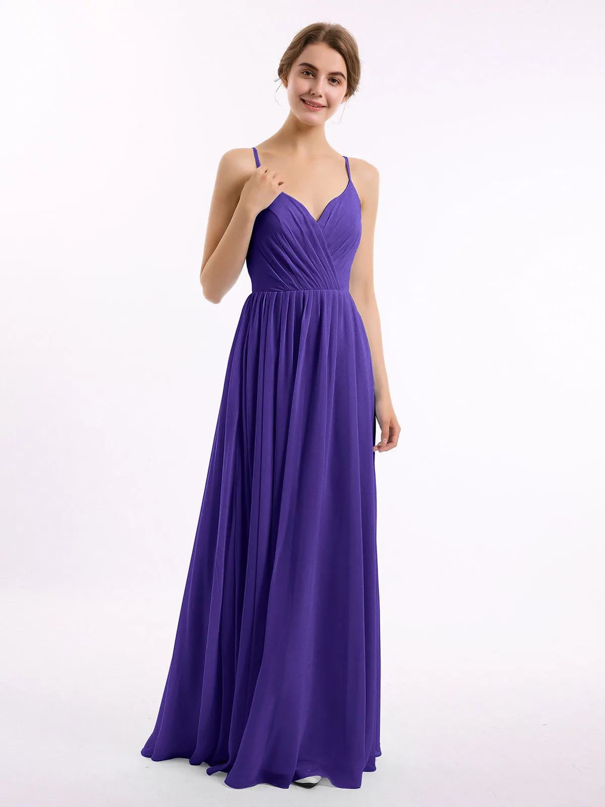 Chiffon Bridesmaid Dresses with Spaghetti Straps-Regency Plus Size