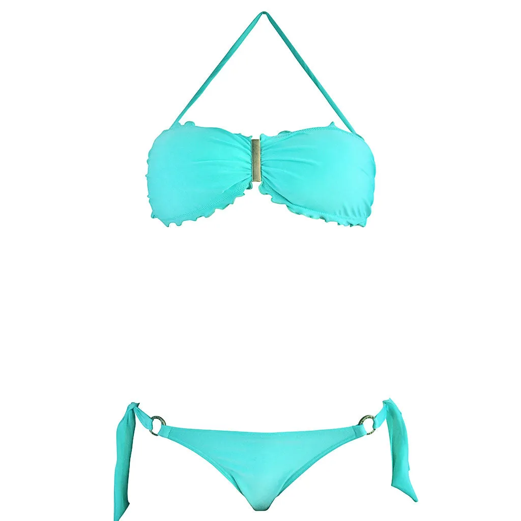 Cia Turquoise Crystallina Bandeau Bikini