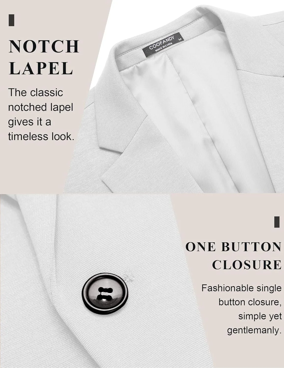 COOFANDY Men's Casual Blazer Jacket One Button Suit Jackets Lightweight Knit Sport Coat