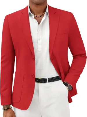 COOFANDY Mens Casual Blazer Two Button Sport Coat Lightweight Business Jackets with Pockets