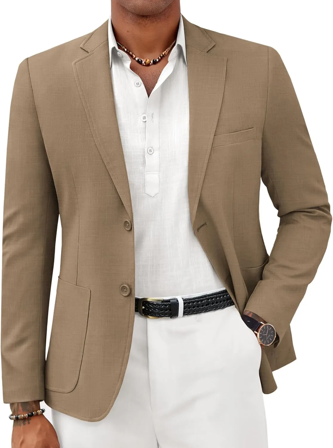 COOFANDY Mens Casual Blazer Two Button Sport Coat Lightweight Business Jackets with Pockets