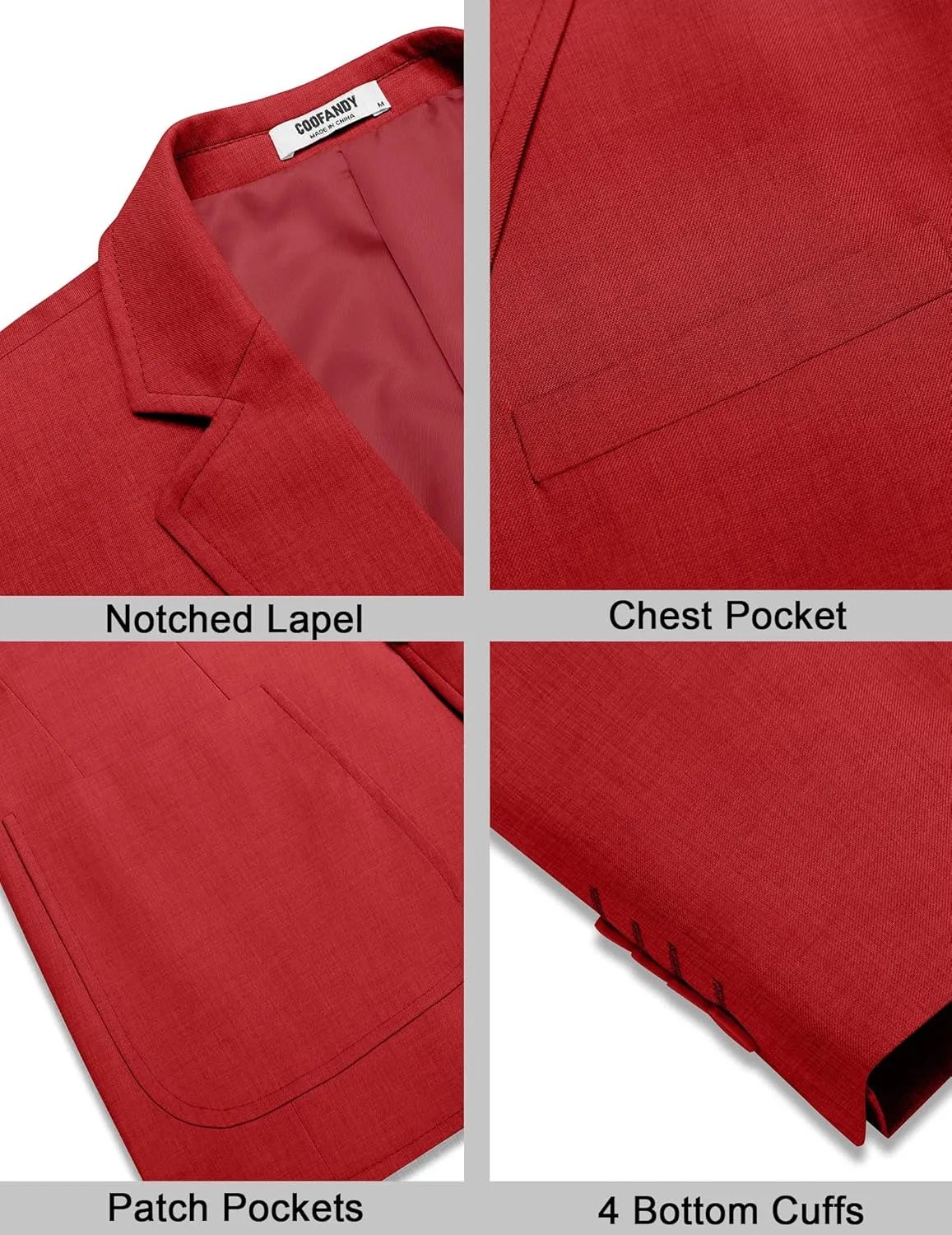 COOFANDY Mens Casual Blazer Two Button Sport Coat Lightweight Business Jackets with Pockets