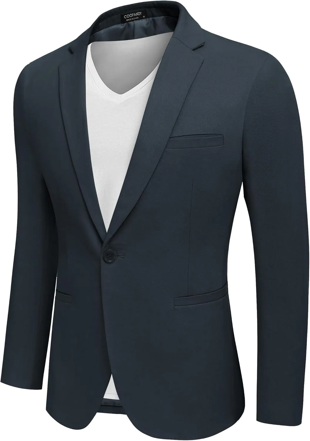 COOFANDY Men's Sports Coat Casual Blazer Slim Fit One Button Cotton Suit Jacket Formal Dress Wear