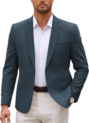 COOFANDY Men's Sports Coat Casual Blazer Slim Fit One Button Cotton Suit Jacket Formal Dress Wear
