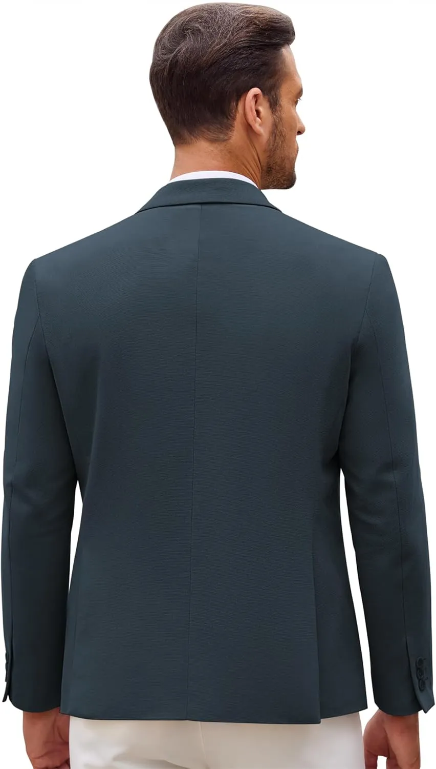 COOFANDY Men's Sports Coat Casual Blazer Slim Fit One Button Cotton Suit Jacket Formal Dress Wear