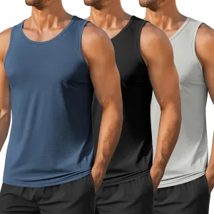 COOFANDY Men's Workout Tank Tops UPF 50  Sleeveless Gym Muscle Shirts Cooling Quick Dry Bodybuilding Tanks for Swim Beach