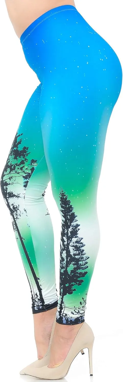 Creamy Soft Premium Women's Leggings Plus Size, High Rise, Stretchy & Breathable, Comfortable Fit - by USA Fashion